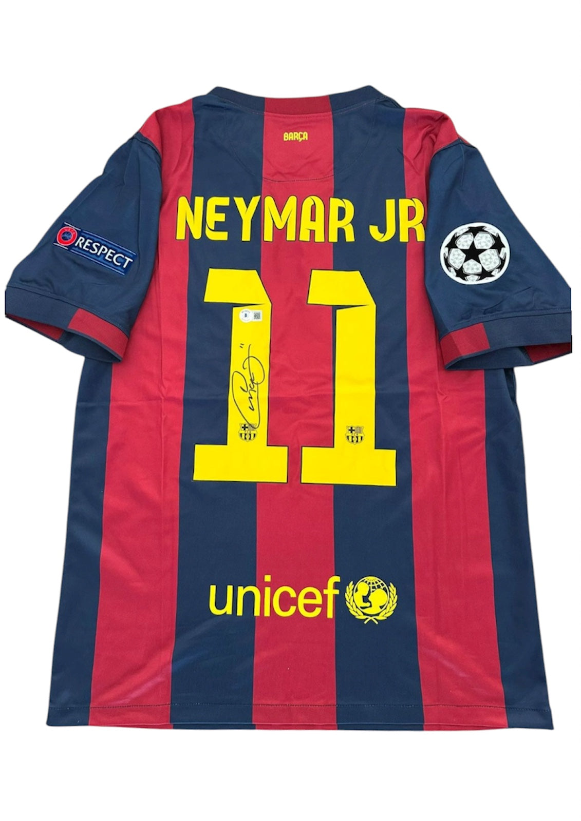 Neymar Jr Signed Barcelona Home Shirt – Barca 2014/15 – COA Included
