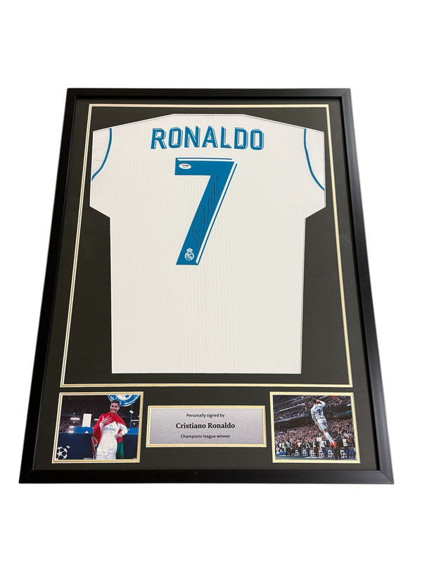 Cristiano Ronaldo 2018 Real Madrid Signed Jersey – Authentic | COA Included                                                (Framed)