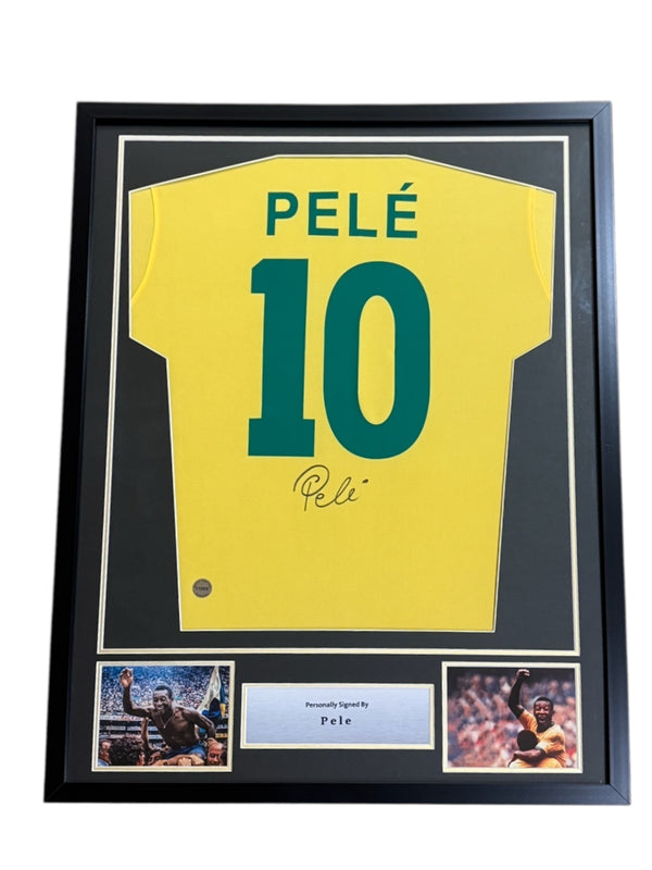 Signed Pelé Brazil 1970 Shirt
Authentic | COA Included                     (Framed)